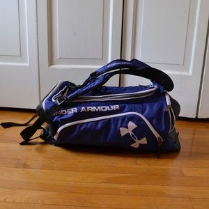 NWOT Under Armour purple Storm Duffle Backpack